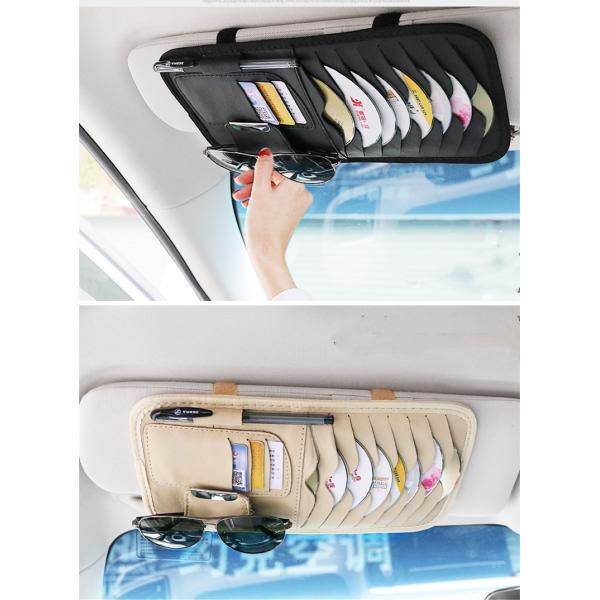 車用収納ケース Cdケース 多機能車用品 Cd Dvdを枚収納 高評価 大容量 Cdディスク収納 サングラススホルダー カーアクセサリー 収納ホルダ 車載用 レジャー ケース