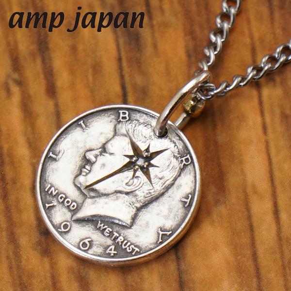 アンプジャパン amp japan スモールダイヤモンド ケネディ アメリカ大統領 ネックレス チェーン付き 日本製 NOAJ-132