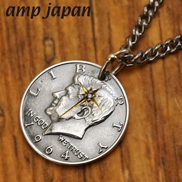 amp japan アンプジャパン ダイヤモンド ケネディ アメリカ大統領 ネックレス チェーン付き 日本製 NOAJ-133