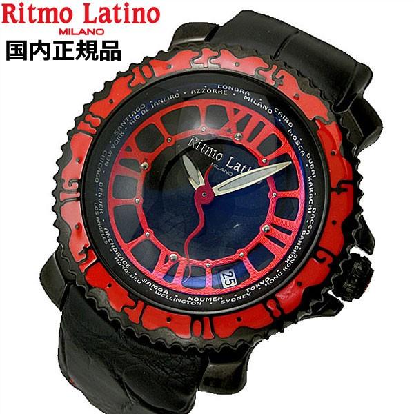 リトモラティーノ Ritmo Latino 腕時計 ビアッジョ/機械式・自動巻き ブラック x レッド文字盤/裏スケルトン VA-35BK :VA-35BK:Bell Mart ヤフーショッピング店 - 通販 - Yahoo!ショッピング
