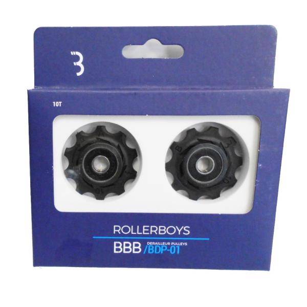 【BBB】ディレーラープーリー BDP-01 ローラーボーイ 10T ブラック●シマノ7/8速、カンパ8/9/10速、SRAM/2004年ESPに互換。●40%グラスファイバーを含んだEMS-SWISS製の複合素材を使用し高い耐久性。●特殊...