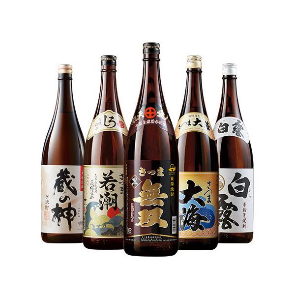芋焼酎　鹿児島５酒蔵受賞芋焼酎飲みくらべ一升瓶５本セット 酒 焼酎 芋焼酎 鹿児島 5酒蔵 受賞 飲み比べセット 一升瓶 5本組 第3弾