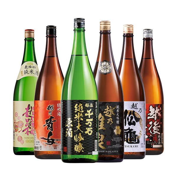 酒 日本酒 純米大吟醸酒 純米酒 特割 新潟 純米づくし 一升瓶 6本組 第