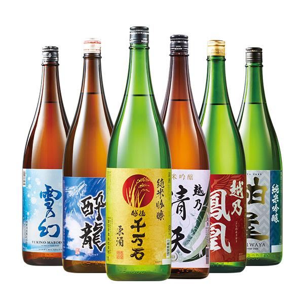 而今2本セット 日本酒 純米吟醸酒 越乃六蔵 純米吟醸 飲みくらべ 一升瓶 6本組 セット