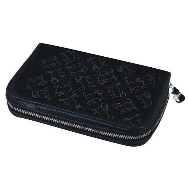 母子手帳ケース 使いやすい ファスナーポケット シンプル おしゃれ 診察券 レシート 猫型押し柄通院ポーチ 黒 mt インテリア お取り寄せ Rosey Rose 通販 Yahoo ショッピング