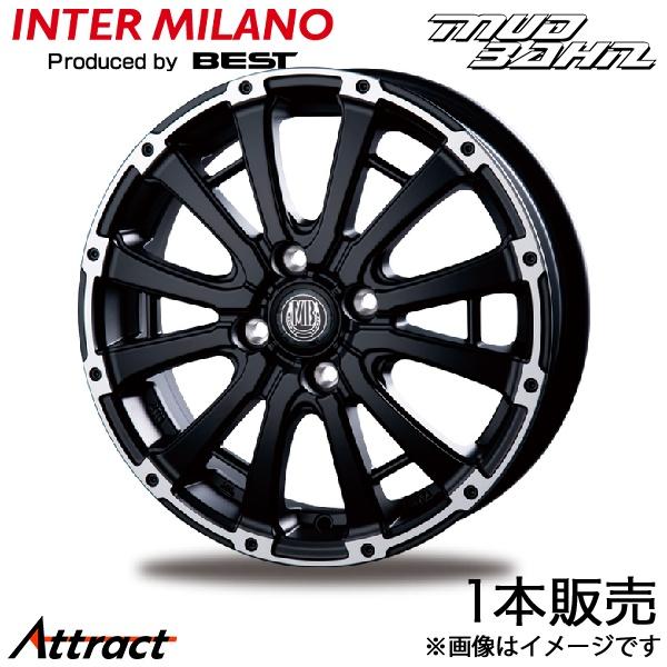 インターミラノ マットバーン XR-600S N-BOXスラッシュ JF1 アルミホイール 1本(14×4.5J 4-100 +45 セミグロスブラック)INT