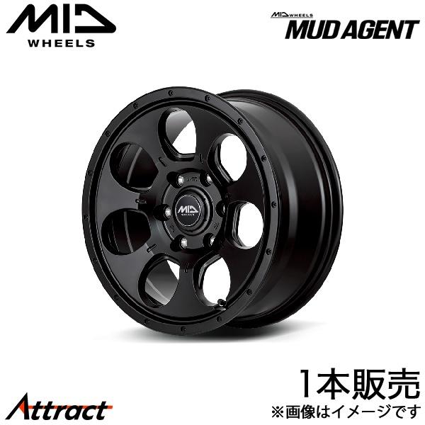 MID マッドエージェント ボンゴブローニイバン 200系 アルミホイール 1本(15×6J 6-139.7 +33 セミグロスブラック)マルカ MUD AGE