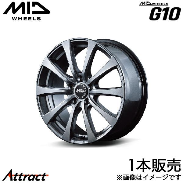 MID G10 SX4 S-CROSS YA22S アルミホイール 1本(17×7J 5-114.3 +48 メタリックグレー)マルカサービス ホイール単体