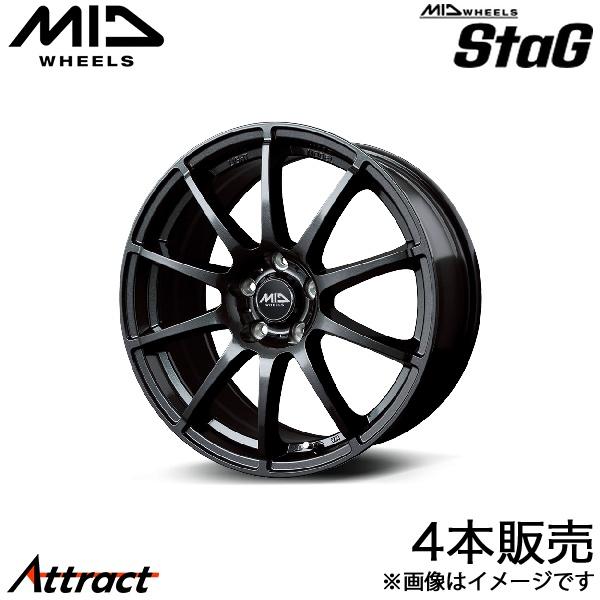 MID スタッグ フォレスター SK5/SK9/SKE アルミホイール 4本(18×7J 5-114.3 +48 ストロングガンメタ)マルカ StaG