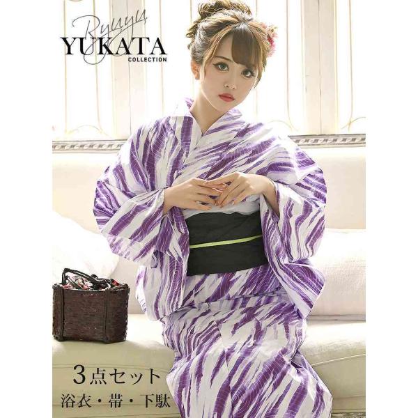 SALE 浴衣 セット レディース 20代 30代 ゆかた 帯 下駄 キャバ Ryuyu 花柄 浴衣 安い レトロモダン カッコイイ 個性的 簡単 綿