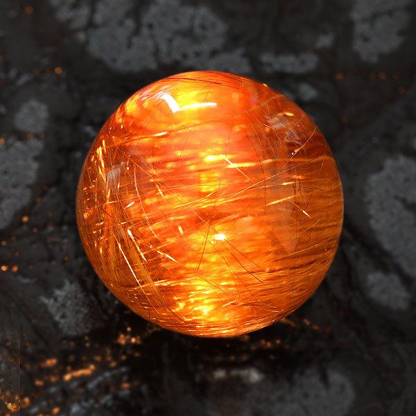 ルチルクォーツ キャッツアイ 10.74ct ラウンドカボション 1個限定 
