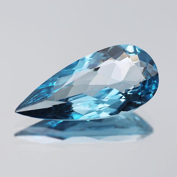 ロンドンブルートパーズ ペアシェイプ 3.75ct 限定1個 製品