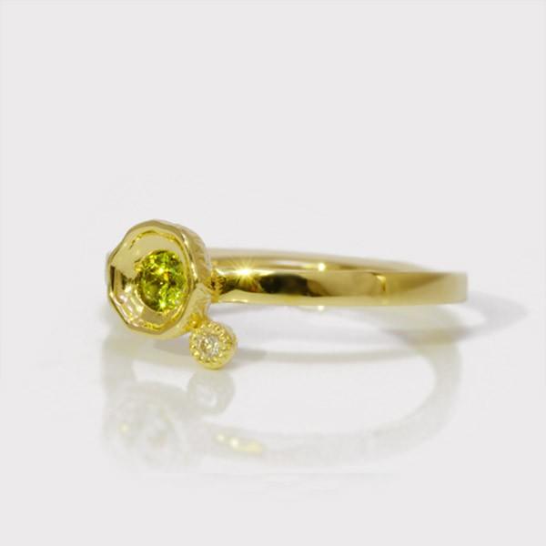 MYTHOS series HIKARI Sphene Diamond ring 光 スフェーン