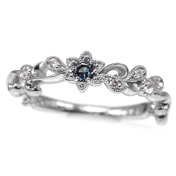 ベキリーブルーカラーチェンジガーネットダイヤモンドpt900エレガント