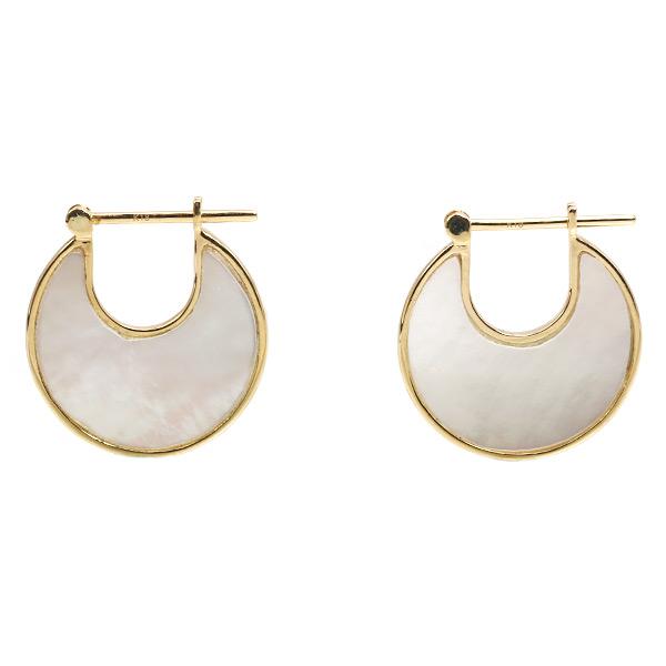 白蝶貝クリップ式ピアス　k18 新品 白蝶貝クリップ式ピアス K18 新品 白蝶貝クリップ式ピアスK18 新品