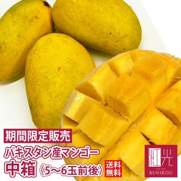 パキスタン産 マンゴー 中箱 (約2.0kg前後 6〜8玉前後入) 「北海道・沖縄は+1100円」 パキスタンマンゴー 果物 フルーツ トロピカル 家庭用