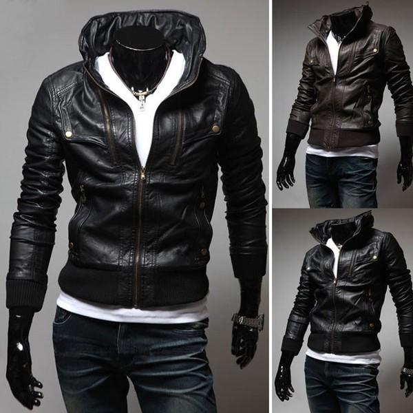 メンズファッション レザージャケット 人気 革ジャケット ライダーメンズ Pu革バイクジャケット ライダースジャケット バイクウェア レザー パーカー 1503 11 ベンキア 通販 Yahoo ショッピング