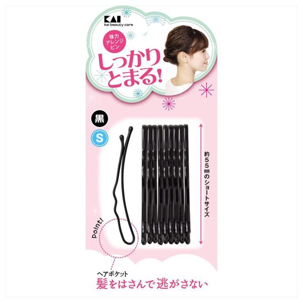 50%OFF! 貝印 KQ3119 強力アレンジピン L 黒 貝印 HAIR GOODS(ヘアグッズ) トップピン ブラック 2個入