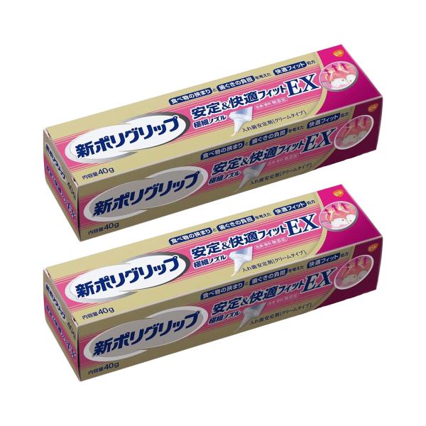 アース製薬 新ポリグリップ 安定＆快適フィットEX 40g×2個セット