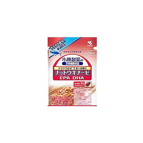 小林製薬 ナットウキナーゼ DHA EPA 30粒（約30日分） □ : くすりの