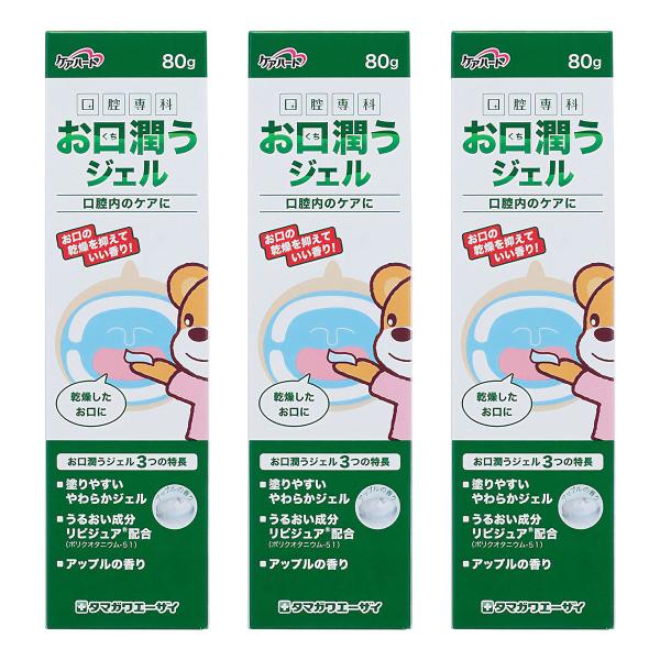 ケアハート 口腔専科 お口潤うジェル 80g×3個セット メール便送料無料