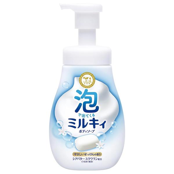 牛乳石鹸 泡で出てくるミルキィボディソープ やさしいせっけんの香り