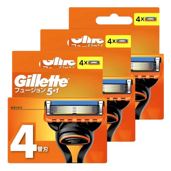 ジレットGillette フュージョン5+1 替え刃 12個入り2個セット ジレット フュージョン 替刃 4個入×3個セット メール便送料無料