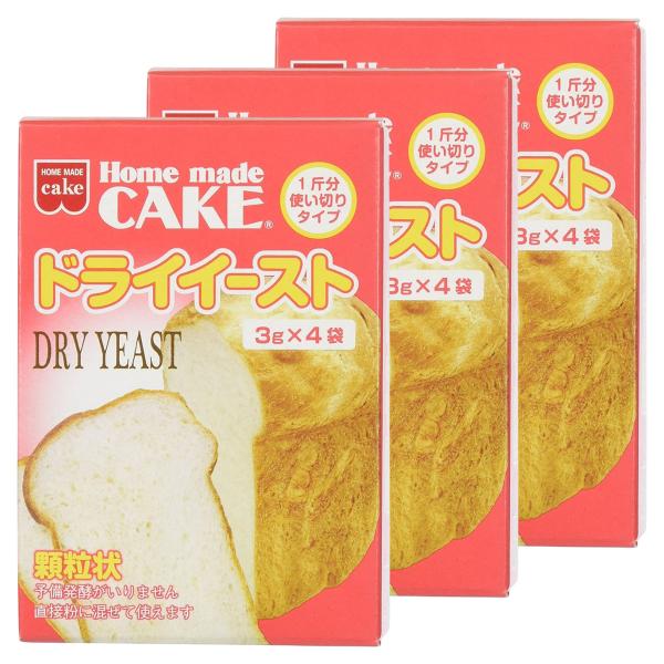 ※パッケージデザイン等は予告なく変更されることがあります。予め御了承下さい。特徴 予備発酵がいりません。直接粉に混ぜて使用できる顆粒状。ホームベーカリーにも便利な一斤分使い切りタイプです。原材料 ドライイースト/乳化剤、ビタミンC原産国名:...