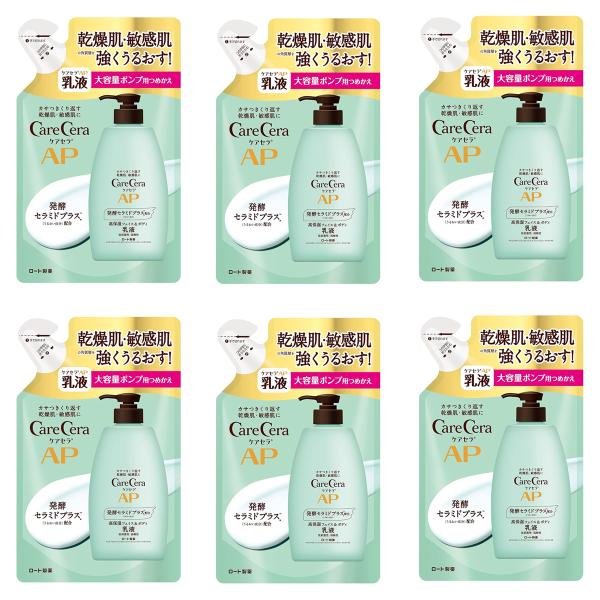 ケアセラ APフェイス＆ボディ乳液 大容量 つめかえ用 370ml×6個セット