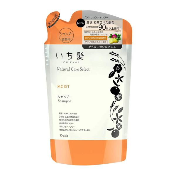 いち髪 ナチュラルケアセレクト モイスト シャンプー つめかえ用 340ml くすりの勉強堂 通販 Paypayモール