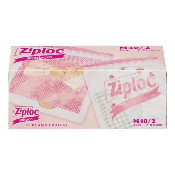 旭化成 ジップロックデザインバッグリボン M 40枚入 保存容器