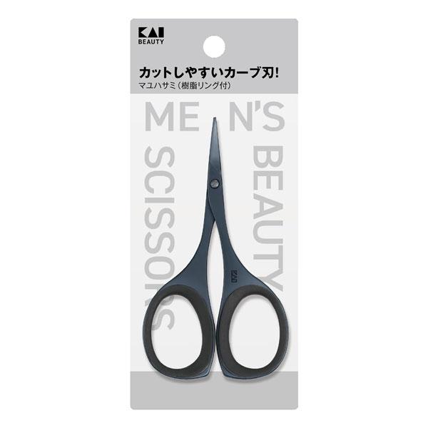 マユハサミ 樹脂リング付 チタンブラック 1個 眉はさみ KQ1837