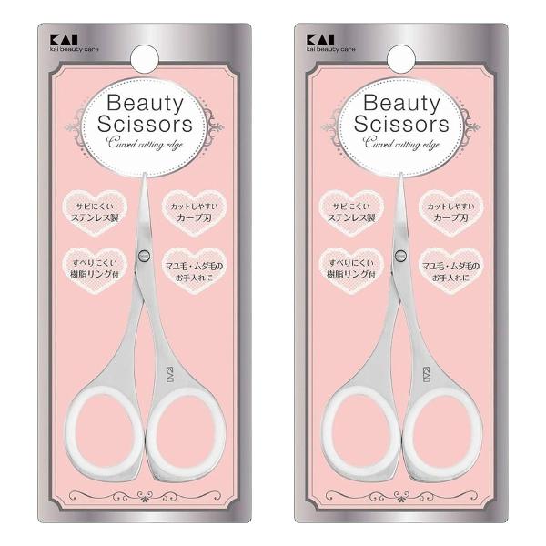 商品特徴・女性向けの指穴サイズで、すべりにくい樹脂リングを装着したオール金属の眉用ハサミです。・切りたい1本を狙えるスリム刃＆カーブ刃。・サビにくいステンレス製。