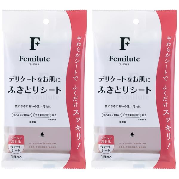 フェミルテ ふきとりシート 15枚入×2個 メール便送料無料