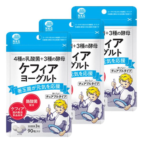 日本ケフィア ケフィアヨーグルトチュアブル 90粒 乳酸菌 サプリ