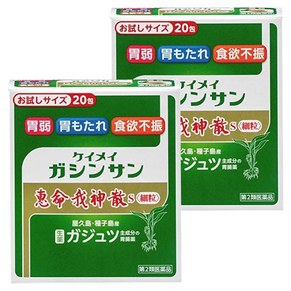 【第2類医薬品】 恵命我神散Ｓ（ガジュツ） 細粒 20包×2個セット メール便送料無料