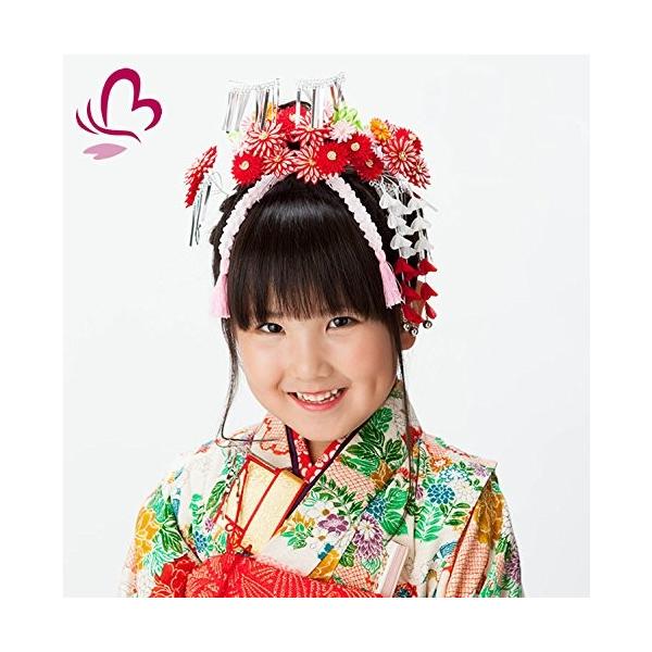 七五三髪飾り かんざし つまみ細工 子供 髪型 着物 和装 花簪 正月 7歳 753 Sagaretxe Net
