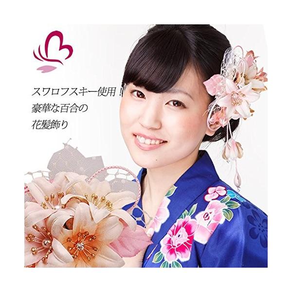 花髪飾り かんざし p ピンク 成人式 年間定番 七五三 浴衣 卒業式 通販 結婚式 髪飾り 髪かざり ゆかた 簪