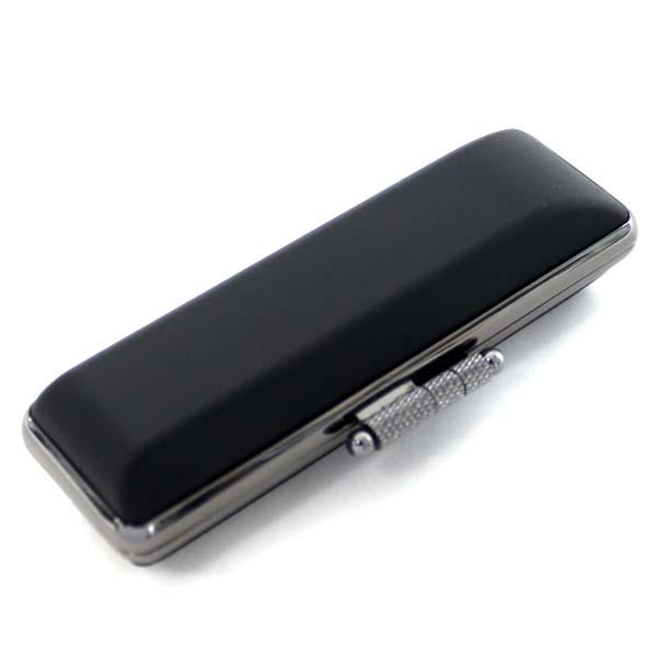 印鑑ケース はんこケース チタンカラー ブラック 10.5mm ~ 12mm 用