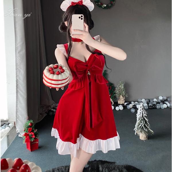 予約販売15%OFF!コスプレ服装?超セクシー 制服 萌え 誘惑 コスプレ衣装 クリスマス かわいい サンタクロース サンタ衣装 レディース ワンピース 情趣下着