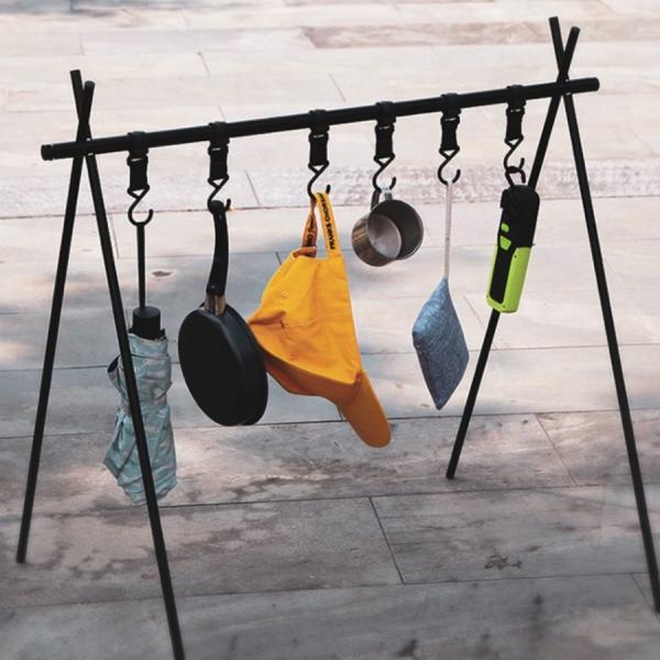 アウトドア インディアンハンガー ハンガーラック Lサイズ フック付き