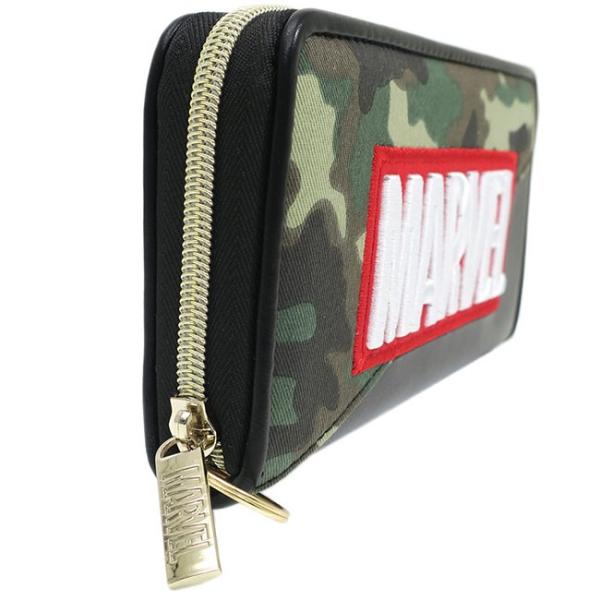 長財布 立体刺繍 ワッペン マーベル MARVEL レッドボックスロゴ