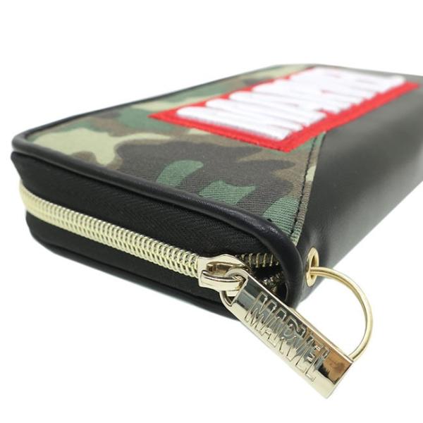 長財布 立体刺繍 ワッペン マーベル MARVEL レッドボックスロゴ マーク