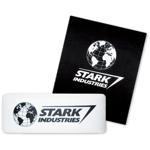 【中古】眼鏡ケース STARK INDUSTRIES社 メガネケース クリーナークロス付 スタークインダストリーズ ロゴ
