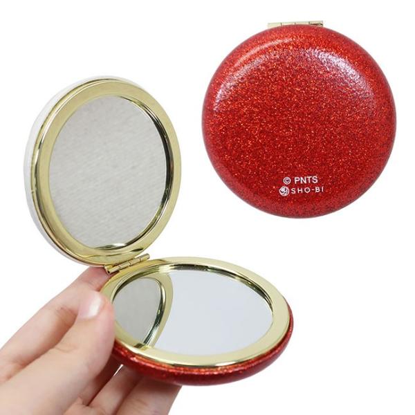 【新品未使用】スヌーピー 円形ミラー 赤色ハンドル 手鏡 コンパクトミラー ハンドミラー ピーナッツ スヌーピー peanuts