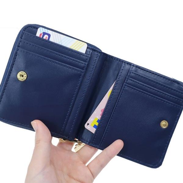 未使用A.P.C ラウンドジップ二つ折り財布　デニム×レザー　ゴールド×ネイビー 二つ折り財布 デニム レザー チップ＆デール ワッペン ラウンド