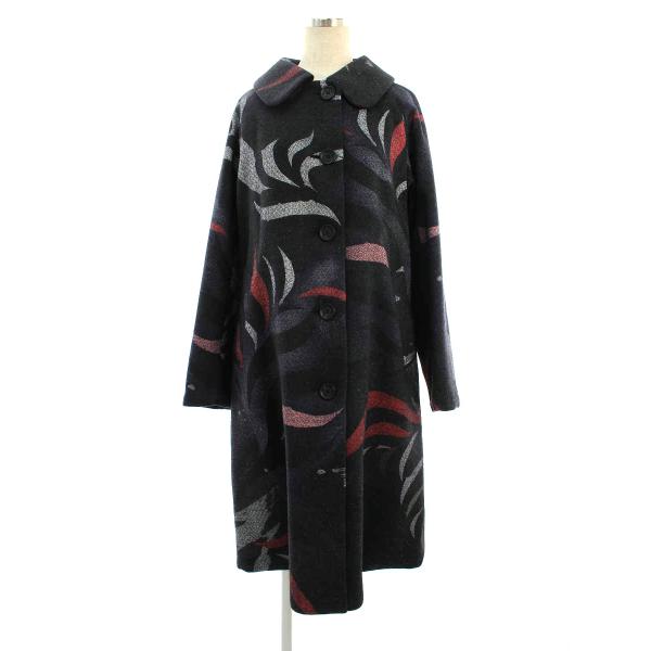 ヤンチェオンテンバール コート ウール リバーシブル 総柄 長袖 36