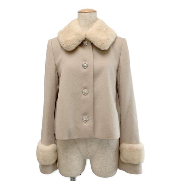 美品 FOXEY ノワゼット ニットジャケット 38 ベージュ 2way