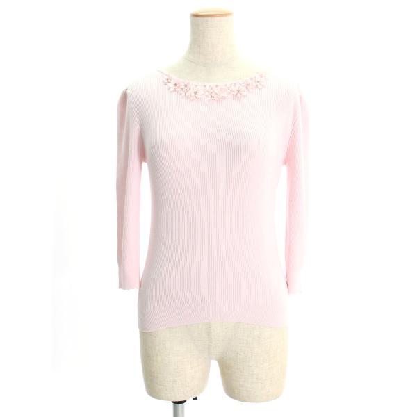 TOCCA - 極美品✨ トッカ TOCCA 長袖ニット カシミヤ100% ブローチ ピンク TOCCA（トッカ） ニット セーター SPRING WALTZ FLOWER WOMAN 長袖 XS