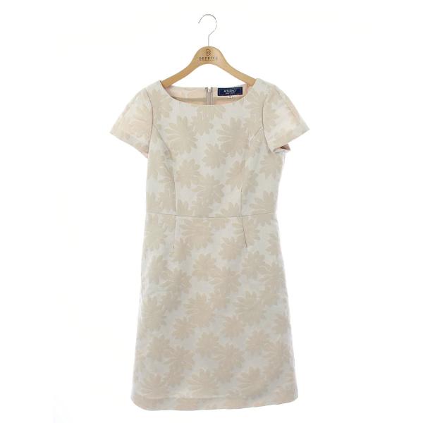 エムズグレイシー　ワンピース　40 ブラック×ベージュフラワー 美品】エムズグレイシー ワンピース 40 ブラック×ベージュ